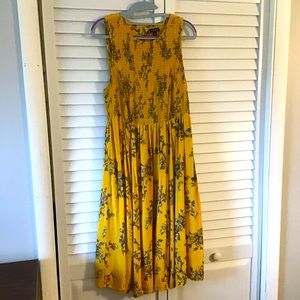 Yellow floral dress